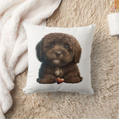 Chocolate Havanese Puppy Liebe Design by HavaHug Kissen (Decke)