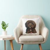 Chocolate Havanese Puppy Liebe Design by HavaHug Kissen (Stuhl )