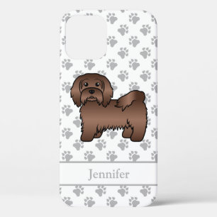 Chocolate Havanese Süßer Cartoon-Hund & Name Case-Mate iPhone Hülle