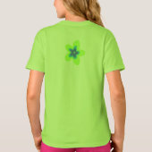 Chocolate Hawaiian Surfing Cartoon Turq T-Shirt (Rückseite)