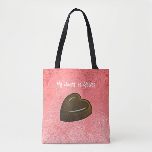 Chocolate Heart Valentines Day Tasche (Vorderseite)