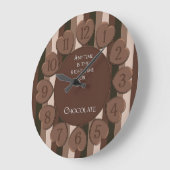 Chocolate Hearts Round Wall Clock Große Wanduhr (Winkel)