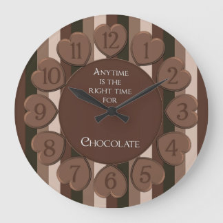 Chocolate Hearts Round Wall Clock Große Wanduhr