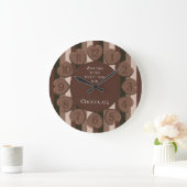 Chocolate Hearts Round Wall Clock Große Wanduhr (Zuhause)