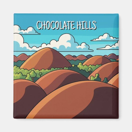 Chocolate Hills Bohol Philippinen Reise Magnet (Vorne)