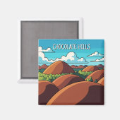 Chocolate Hills Bohol Philippines Travel Magnet (Vorderseite/Rückseite)