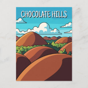 Chocolate Hills Bohol Philippines Travel Postkarte