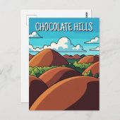 Chocolate Hills Bohol Philippines Travel Postkarte (Vorne/Hinten)