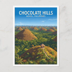 Chocolate Hills, Carmen Philippinen Postkarte