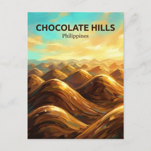 Chocolate Hills Philippinen Postkarte (Vorderseite)