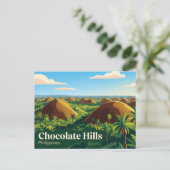 Chocolate Hills Philippinen Postkarte (Stehend Vorderseite)