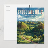 Chocolate Hills Philippinen Postkarte (Vorne/Hinten)