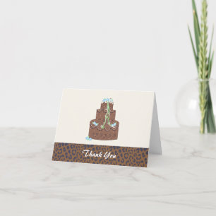 Chocolate-Hochzeitstorte Dankeschön Dankeskarte