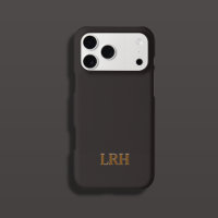 Chocolate Honey Minimalist Initial Monogramm