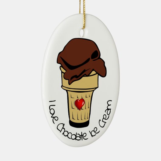 Chocolate Ice Cream Day Keramik Ornament (Rechts)
