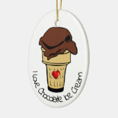 Chocolate Ice Cream Day Keramik Ornament (Links)