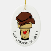 Chocolate Ice Cream Day Keramik Ornament (Vorne)