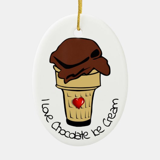Chocolate Ice Cream Day Keramik Ornament (Vorne)