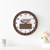 Chocolate Is The Answer what is the? Wall Clock Große Wanduhr (Zuhause)