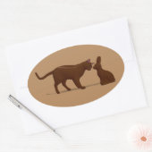 Chocolate-Katze Ovaler Aufkleber (Umschlag)
