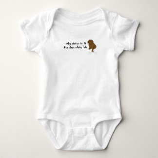 Chocolate Lab Baby Strampler