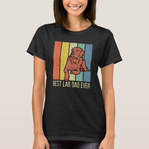 Chocolate Lab Dad Labrador Retriever Retro Passend T-Shirt
