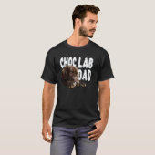 Chocolate Lab Daddy Brauner Labrador Retriever Vat T-Shirt (Vorne ganz)
