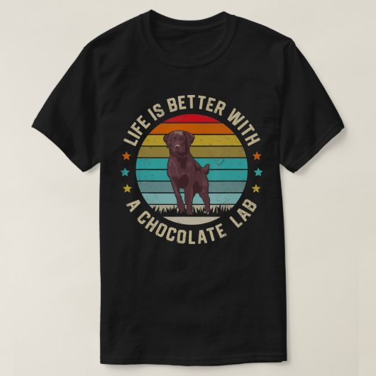 Chocolate Lab Dog Owner Dog Dad Mom Brown Labrador T-Shirt (Design vorne)