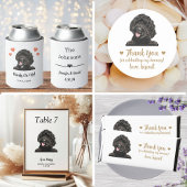 Chocolate Lab Hund Hochzeit Serviette