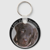 Chocolate Lab Key Chain Schlüsselanhänger (Vorderseite)