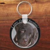 Chocolate Lab Key Chain Schlüsselanhänger (Vorderseite)