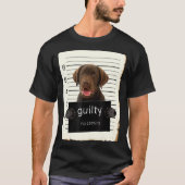 Chocolate lab Labrador Dog Mug Shot Bad Dog With T-Shirt (Vorderseite)