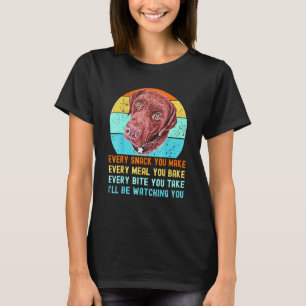 Chocolate Lab Labrador Retriever Hund Jeder Snack T-Shirt