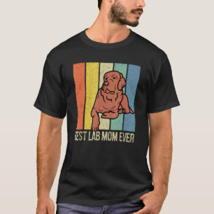 Chocolate Lab Mom Labrador Retriever Retro Passend T-Shirt