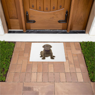 Chocolate-Lab-Welpe Fußmatte