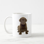 Chocolate-Lab-Welpe Kaffeetasse (Links)