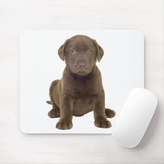 Chocolate-Lab-Welpe Mousepad (Mit Mouse)