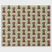 Chocolate-Lab-Wintermuster Geschenkpapier (Flach)