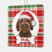 Chocolate Labradoodle / Chocolate Goldendoodle Keramikornament (Links)