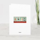 Chocolate Labradoodle-Weihnachtsgruß Karte (Rückseite)