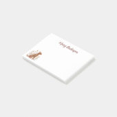 Chocolate Labrador Boho Floral Post-it Klebezettel (angewinkelt)