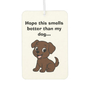 Chocolate-Labrador-Cartoon Autolufterfrischer