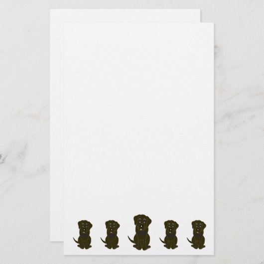 Chocolate Labrador Dog Design Briefpapier (Vorne/Hinten)