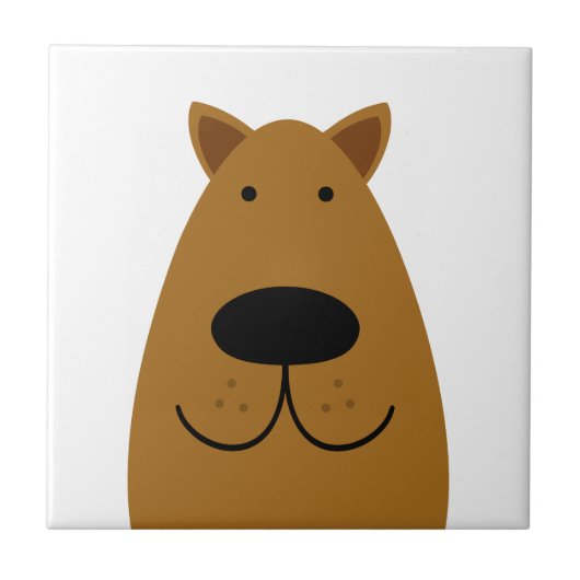 Chocolate Labrador Dog Fliese (Vorderseite)