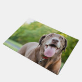 Chocolate Labrador Dog Fußmatte (Schrägansicht)