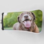 Chocolate Labrador Dog Golf Headcover (Vorderseite)