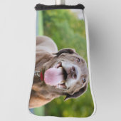 Chocolate Labrador Dog Golf Headcover (Rotieren 90)