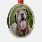 Chocolate Labrador Dog Ornament Aus Metall (Rechts)