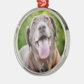 Chocolate Labrador Dog Ornament Aus Metall (Links)