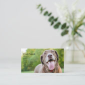 Chocolate Labrador Dog Visitenkarte (Stehend Vorderseite)